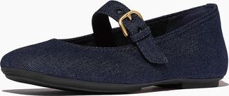 FitFlop Womens Fitflop Delicato Polyester Womens Dark Denim Shoes - Blue - Size: 5