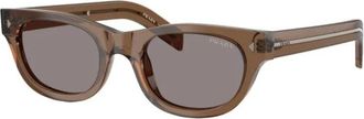 Prada C09S Zonnebril - Heren - Zonnebrillen - Bruin - 51 MM - Accessoires