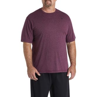 Reebok Performance Jersey Tech T-Shirt in Black Cherry Hthr at Nordstrom, Size 2X Big