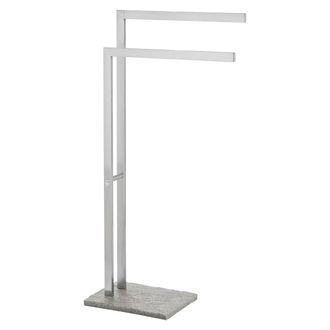 WENKO Toallero De Pie Soporte Secado Toallas Barra Perchero Estante Granito