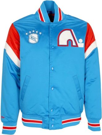 Mitchell & Ness NHL Heavyweight Bomberjack Quenor - Heren - Bomber jackets - Blauw - S - Polyester - Jassen