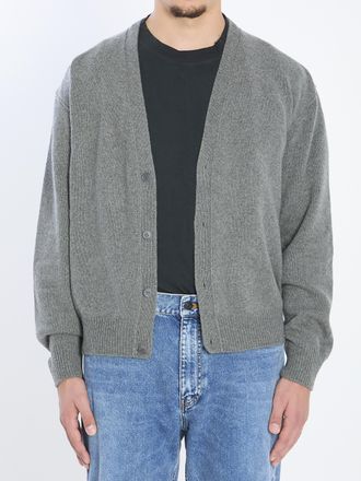 The Row Mens Mats Cardigan - Grey Cashmere - Size Small