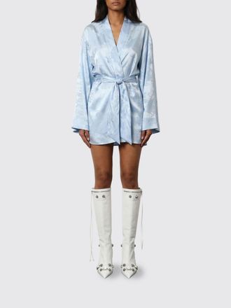 Balenciaga Washed Crayon Silk Robe Dress