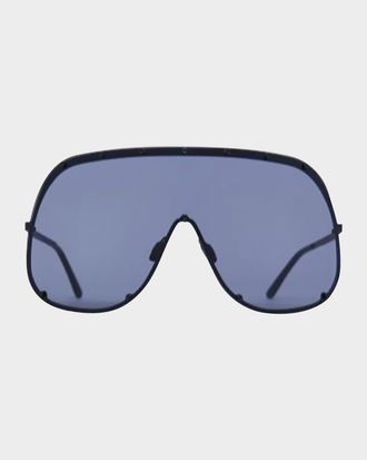 Rick Owens Men & apos;s Solid-Frame Shield Sunglasses
