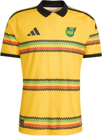 adidas Jamaica 2026 x Bob Marley Home Authentic Jersey Asia Sizing Bold Gold KB7466
