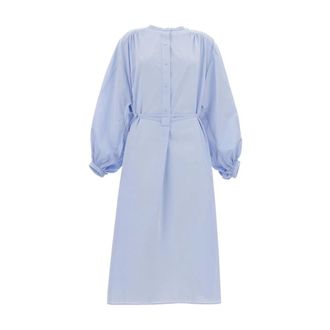 Loulou Studio Midi Dresses, female, Blue, Size: XS Midi Shirt Dress