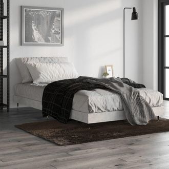 vidaXL Vidaxl - Estructura De Cama Madera De Ingenier&iacute;a Gris Hormig&oacute;n 100x200cm