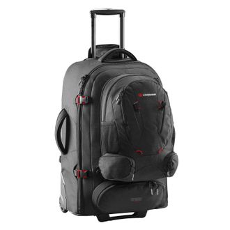 Caribee Sky Master III (3rd Generation) 80L - Travel Trolley / Travel Backpack with Wheels, black, (80L) EU, Hybrid travel trolley with coverable backpack str