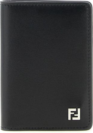 Fendi FF Squared Kaarthouder - Heren - Portefeuilles - Zwart - ONE Size - Katoen - Accessoires