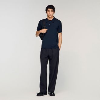 Sandro Short-sleeve knitted polo shirt