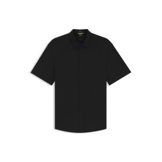 BOSS Regular-fit shirt in stretch-cotton pique