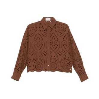 MC2 Saint Barth Shirts, female, Brown, Size: XS Oriane Shirt