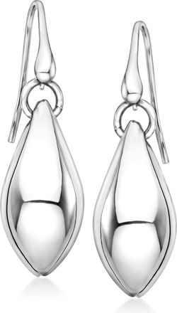 Ross-Simons Italian Sterling Silver Oval Domed Drop Earrings