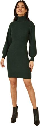 Yumi Roll Neck Knitted Dress in Green at Nordstrom, Size Small