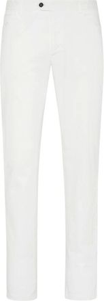 Philipp Plein Heren, Broeken, Wit, Maat: 2XL Katoen