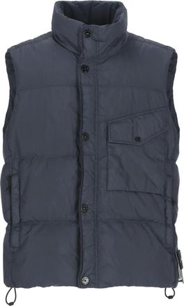 Stone Island Gilet imbottito con logo - Blu