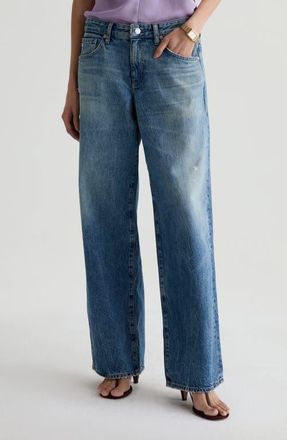 AG - Adriano Goldschmied Adria Low Rise Wide Leg Jeans in Reserva at Nordstrom, Size 32