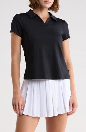 Marika Ellie Short Sleeve Polo in Black at Nordstrom Rack, Size X-Large