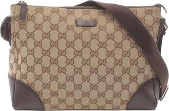 Gucci Pre-owned Cross Body Bags, female, Beige, Size: ONE SIZE Pre-owned GG Supreme Messenger Model 201447