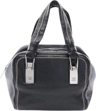 Chanel Pre-owned Lambskin Handbag - Dames - Vintage Handtas - Zwart - ONE Size - Leer - Vintage