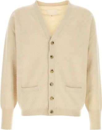 Maison Margiela Beige Pilled Fine-knit Cardigan