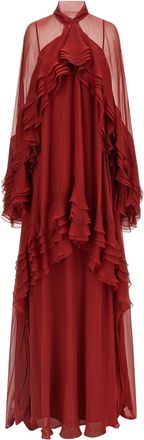 Alberta Ferretti Silk Long Womens Dress