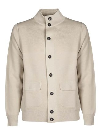 FILIPPO DE LAURENTIIS Vest met zak met knopen - Beige