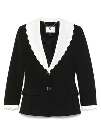 Nissa contrasting-trim blazer - women - Spandex/Elastane/Polyester/Polyester - 36 - Black