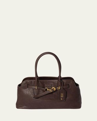 Miu Miu Aventure Lambskin Leather Shoulder Bag