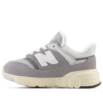 New Balance (TD) New Balance 997R New-8 Hook & Loop Shadow Grey Silver Metallic NW997RHA