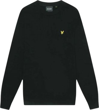 Lyle & Scott Truien & Vesten, Heren, Zwart, L, Katoen, Cotton Merino Crew Neck Jumper
