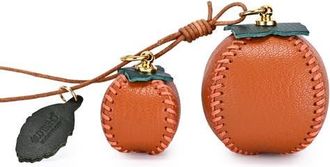 OLD TREND Persi Genuine Leather Botanical Fruit Charm in Terra Cotta at Nordstrom