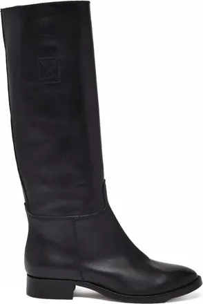 &Acirc;m&egrave; Black Leather Sonja Boots