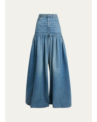 Chlo&eacute; Fit-and-Flare Denim Jeans