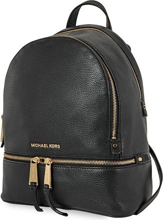 Michael Kors Rhea Medium Leather Backpack - Black