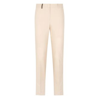 PESERICO Peserico, Straight Trousers, female, Beige, Size: 2XS Straight Pants