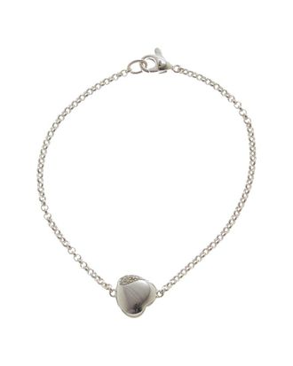 John Hardy Pebble Silver 0.07 Ct. Tw. Diamond & Gemstone Station Bracelet