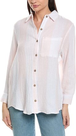 Vintage Havana Striped Gauze Button Down Shirt