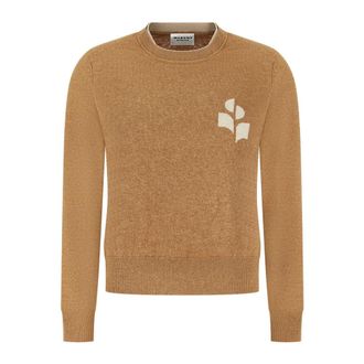 Isabel Marant Lanta Trui met Ronde Hals - Dames - Ronde hals truien - Bruin - S - Katoen - Truien & Vesten