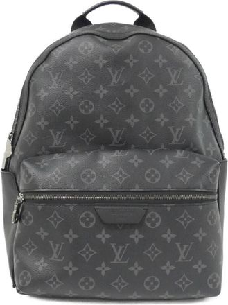 Louis Vuitton Black Coated Canvas Backpack (Pre-Owned)