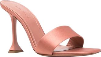 Amina Muaddi Pink Satin Andreea Heels