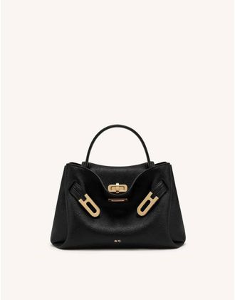 JW PEI Rhea piccola borsa a mano e a tracolla nera-Nero