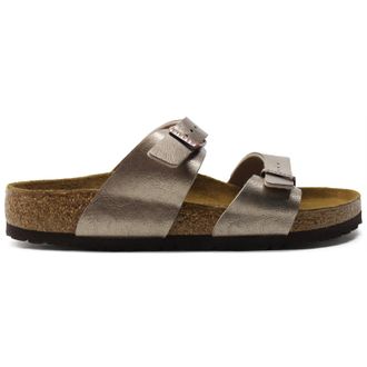 Birkenstock Sydney BS Birko-Flor Unisex Slides Sandals - Graceful Taupe - Size:UK 4.5