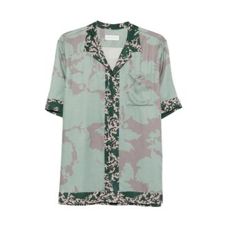 Dries Van Noten Short Sleeve Shirts, male, Multicolor, Size: XL Carltone Short-Sleeve Shirt
