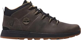 Timberland Grijze Mid Lace Up Sneaker - Heren - Veterlaarzen - Grijs - 42 EU - Leer - Schoenen