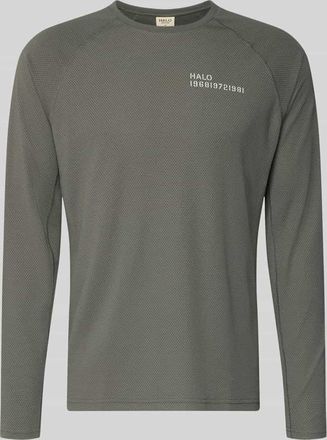 Halo Longsleeve mit Label-Print Modell SORONA in Dunkelgrau, Gr&ouml;&szlig;e XXL