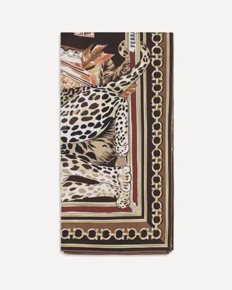 Ferragamo Leopard-print silk Scarf Female UNI