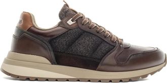Ambitious Teddy Gewatteerde Sneaker - Heren - Sneakers - Bruin - 45 EU - Leer - Schoenen