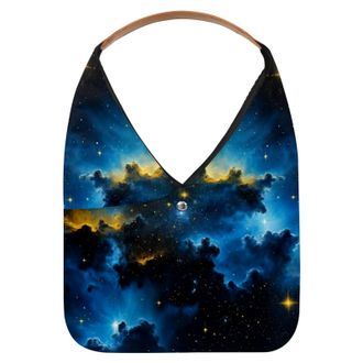 Generic Stars Nebula Reusable Lightweight Grocery Bags - Foldable Into Compact Pouch, Washable & Sturdy, Multipurpose for Shopping and Travel