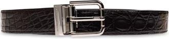 Dolce & Gabbana Leren Riem - Heren - Riemen - Bruin - 100 CM - Leer - Accessoires